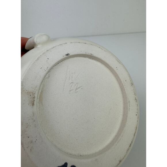 POTTERY BY JULIE MONDRO Black Matte Cream Dimple Mug Handcrafted Coffee Cup - Picture 9 of 12